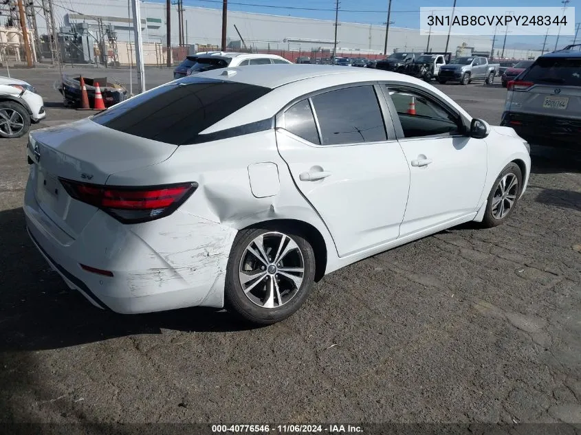 2023 Nissan Sentra Sv Xtronic Cvt VIN: 3N1AB8CVXPY248344 Lot: 40776546