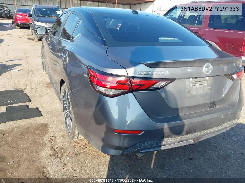 2023 Nissan Sentra Sr Xtronic Cvt VIN: 3N1AB8DV2PY291333 Lot: 40781379