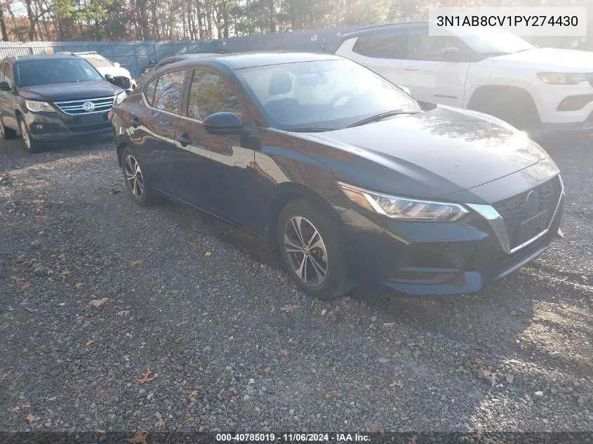 2023 Nissan Sentra Sv Xtronic Cvt VIN: 3N1AB8CV1PY274430 Lot: 40785019