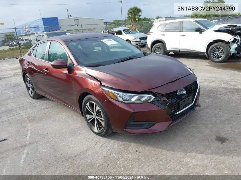 2023 Nissan Sentra Sv Xtronic Cvt VIN: 3N1AB8CV2PY244790 Lot: 40793106