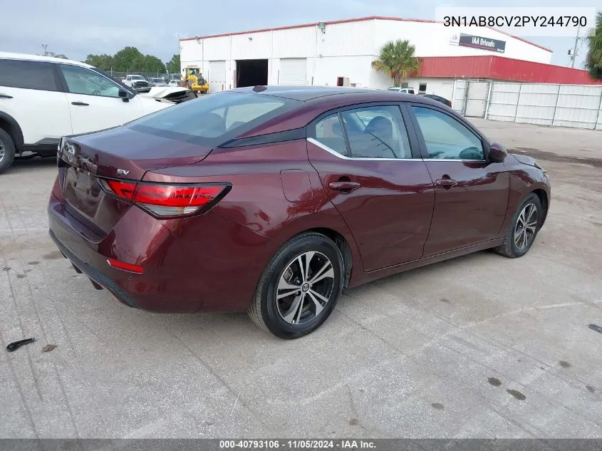 2023 Nissan Sentra Sv Xtronic Cvt VIN: 3N1AB8CV2PY244790 Lot: 40793106