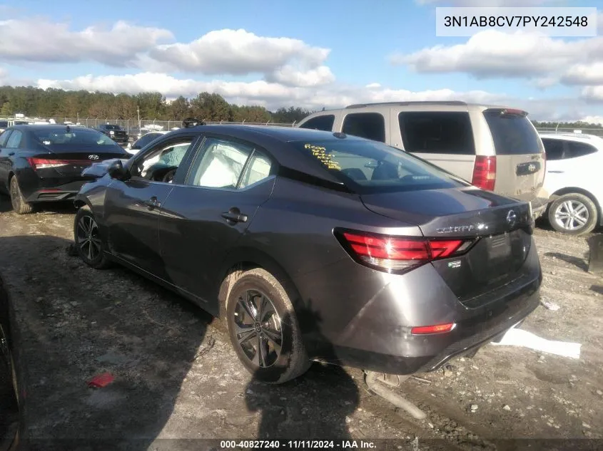 2023 Nissan Sentra Sv Xtronic Cvt VIN: 3N1AB8CV7PY242548 Lot: 40827240