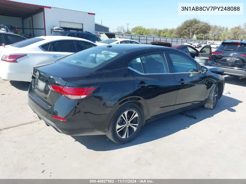 2023 Nissan Sentra Sv Xtronic Cvt VIN: 3N1AB8CV7PY248088 Lot: 40827952