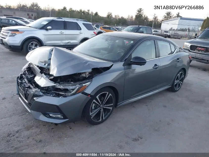 2023 Nissan Sentra Sr Xtronic Cvt VIN: 3N1AB8DV6PY266886 Lot: 40911554