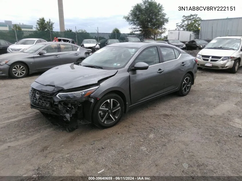 2024 Nissan Sentra Sv Xtronic Cvt VIN: 3N1AB8CV8RY222151 Lot: 39640659