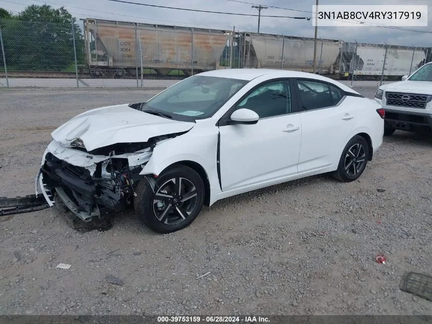 2024 Nissan Sentra Sv Xtronic Cvt VIN: 3N1AB8CV4RY317919 Lot: 39753159