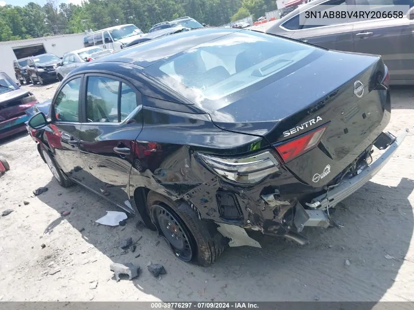 2024 Nissan Sentra S Xtronic Cvt VIN: 3N1AB8BV4RY206658 Lot: 39776297