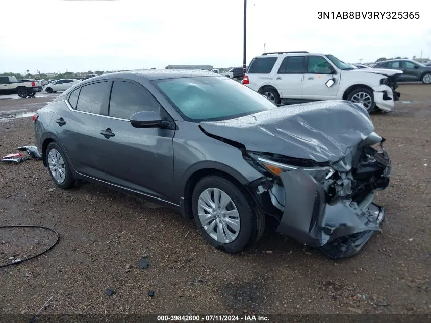 2024 Nissan Sentra S Xtronic Cvt VIN: 3N1AB8BV3RY325365 Lot: 39842600