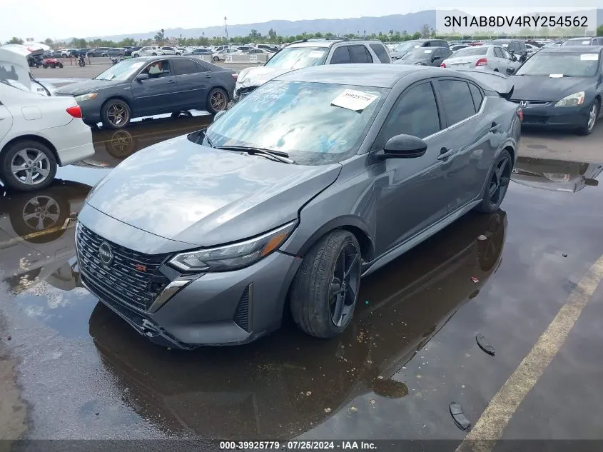 2024 Nissan Sentra Sr Xtronic Cvt VIN: 3N1AB8DV4RY254562 Lot: 39925779