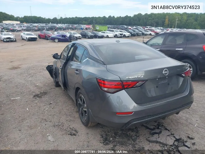 2024 Nissan Sentra Sv Xtronic Cvt VIN: 3N1AB8CV0RY374523 Lot: 39977781