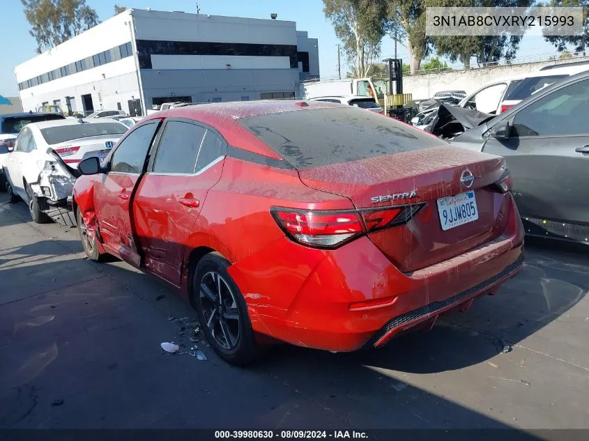 2024 Nissan Sentra Sv Xtronic Cvt VIN: 3N1AB8CVXRY215993 Lot: 39980630