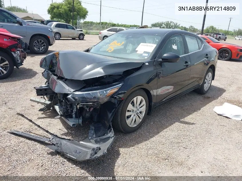 2024 Nissan Sentra S Xtronic Cvt VIN: 3N1AB8BV6RY214809 Lot: 39998935