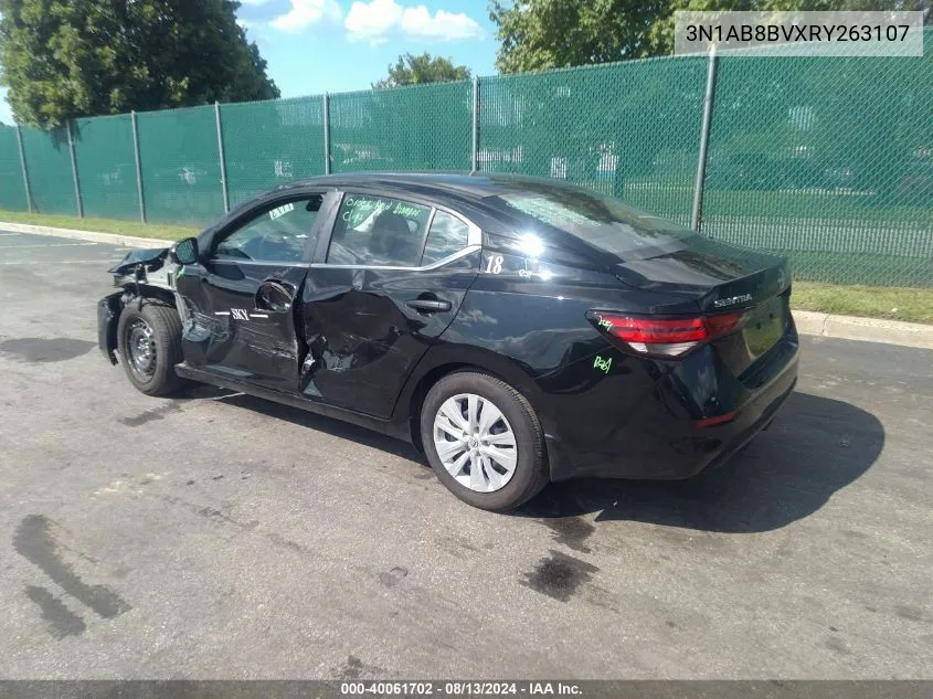 2024 Nissan Sentra S Xtronic Cvt VIN: 3N1AB8BVXRY263107 Lot: 40061702