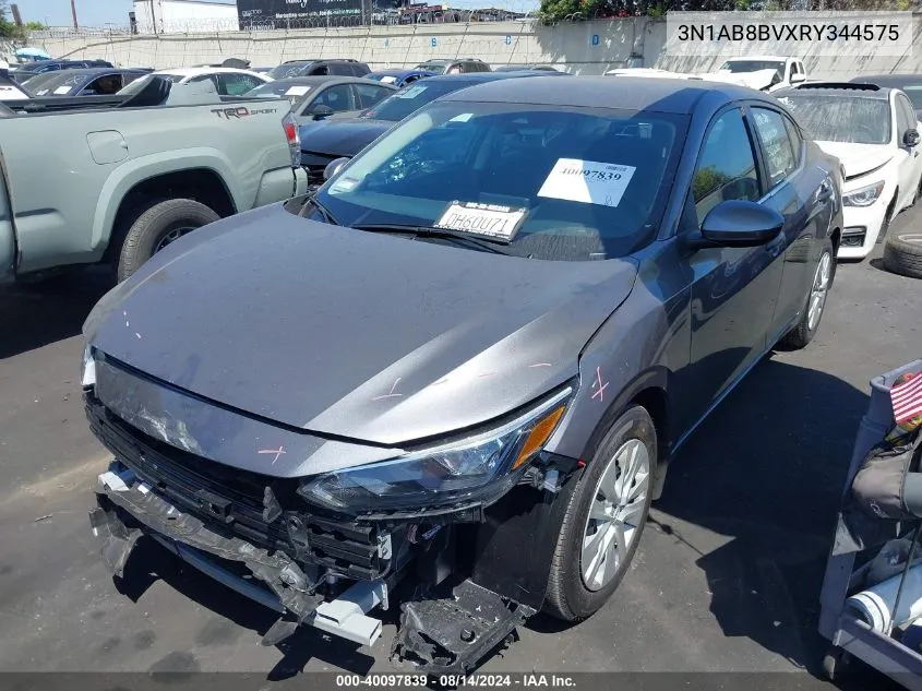 2024 Nissan Sentra S Xtronic Cvt VIN: 3N1AB8BVXRY344575 Lot: 40097839