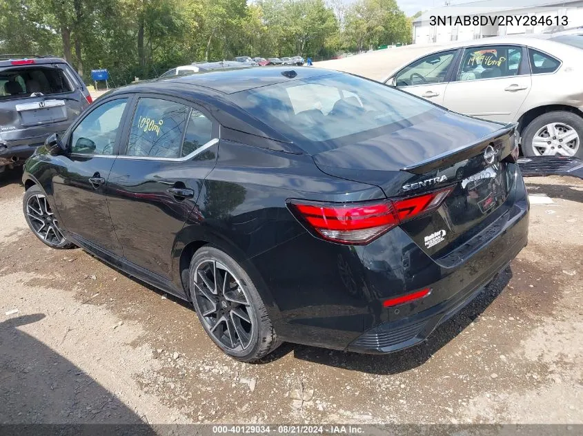 2024 Nissan Sentra Sr Xtronic Cvt VIN: 3N1AB8DV2RY284613 Lot: 40129034