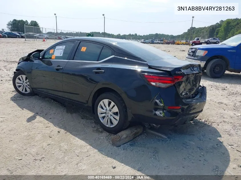 2024 Nissan Sentra S Xtronic Cvt VIN: 3N1AB8BV4RY281263 Lot: 40169469