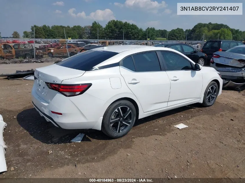 2024 Nissan Sentra Sv Xtronic Cvt VIN: 3N1AB8CV2RY241407 Lot: 40184963