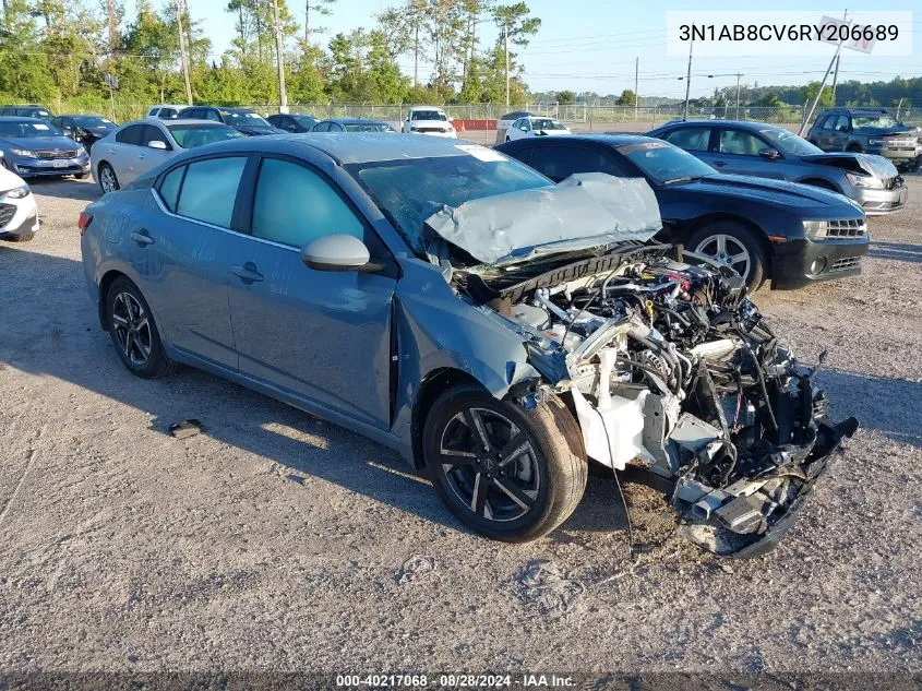 2024 Nissan Sentra Sv Xtronic Cvt VIN: 3N1AB8CV6RY206689 Lot: 40217068