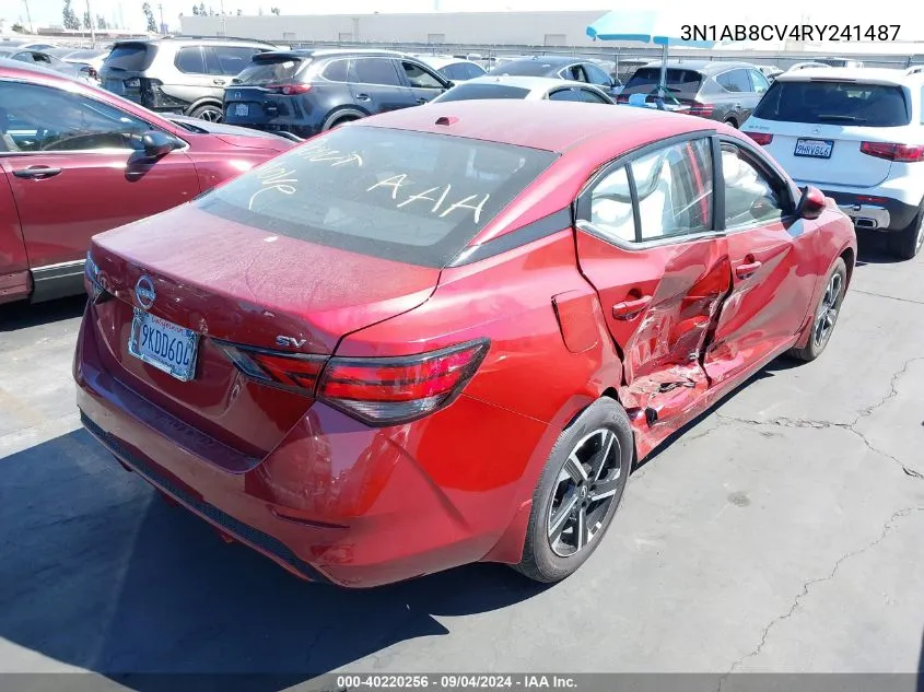 3N1AB8CV4RY241487 2024 Nissan Sentra Sv