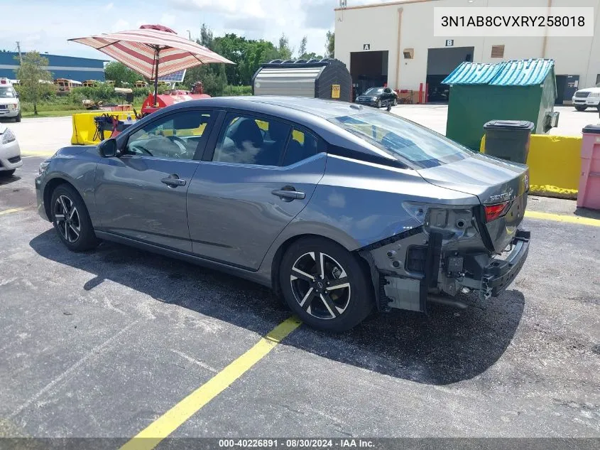 2024 Nissan Sentra Sv Xtronic Cvt VIN: 3N1AB8CVXRY258018 Lot: 40226891