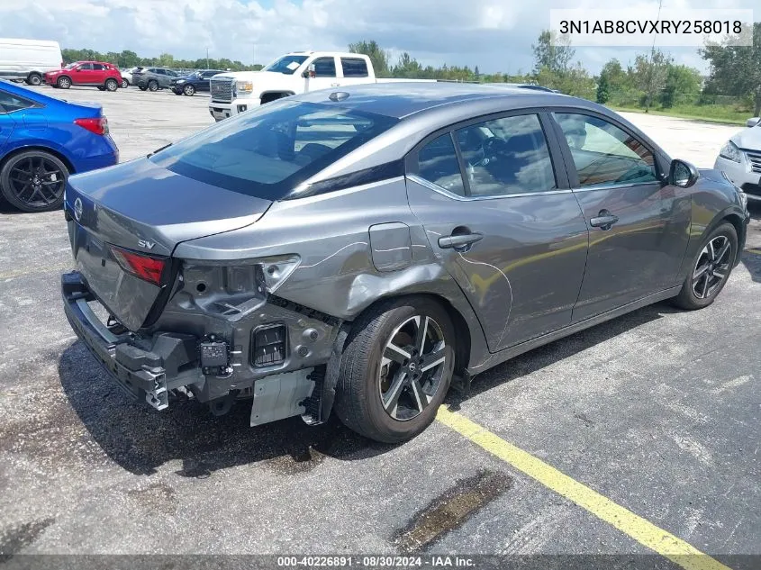 3N1AB8CVXRY258018 2024 Nissan Sentra Sv Xtronic Cvt