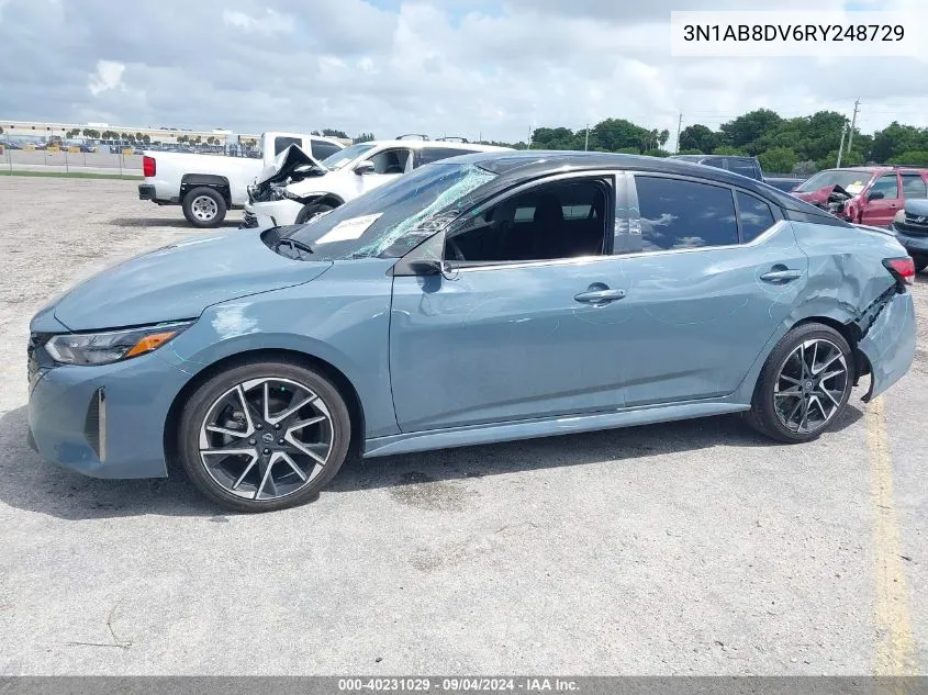 2024 Nissan Sentra Sr VIN: 3N1AB8DV6RY248729 Lot: 40231029