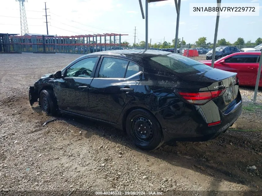 2024 Nissan Sentra S Xtronic Cvt VIN: 3N1AB8BV7RY229772 Lot: 40245332