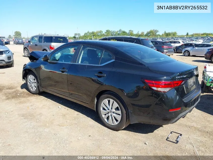 2024 Nissan Sentra S Xtronic Cvt VIN: 3N1AB8BV2RY265532 Lot: 40256912