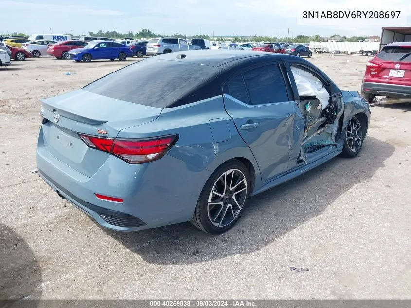 2024 Nissan Sentra Sr Xtronic Cvt VIN: 3N1AB8DV6RY208697 Lot: 40259838