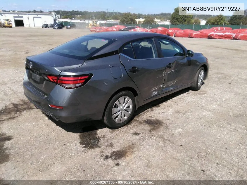 2024 Nissan Sentra S Xtronic Cvt VIN: 3N1AB8BV9RY219227 Lot: 40267336