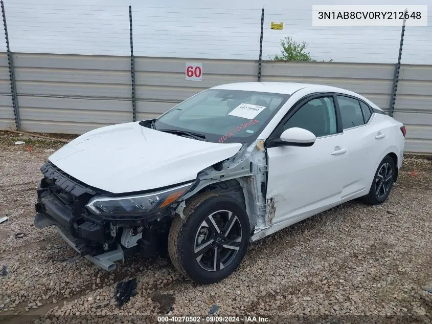 3N1AB8CV0RY212648 2024 Nissan Sentra Sv Xtronic Cvt