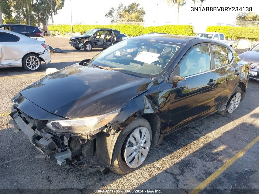 2024 Nissan Sentra S Xtronic Cvt VIN: 3N1AB8BV8RY234138 Lot: 40271785