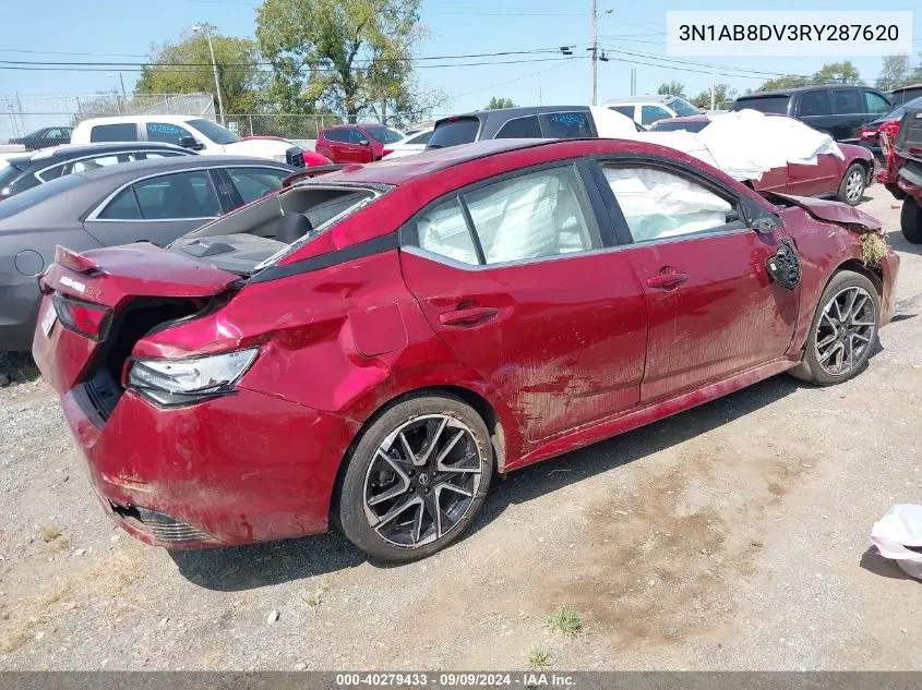 2024 Nissan Sentra Sr VIN: 3N1AB8DV3RY287620 Lot: 40279433