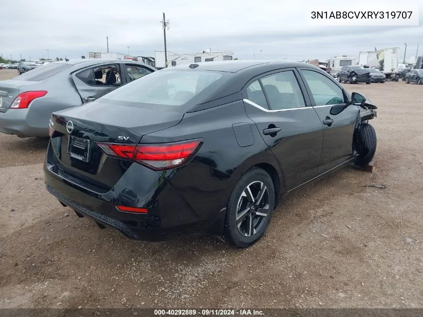 2024 Nissan Sentra Sv Xtronic Cvt VIN: 3N1AB8CVXRY319707 Lot: 40292889