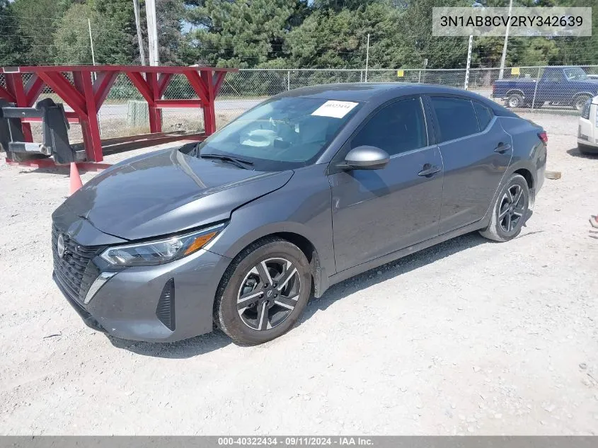 2024 Nissan Sentra Sv Xtronic Cvt VIN: 3N1AB8CV2RY342639 Lot: 40322434