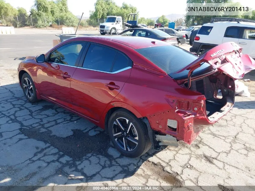 2024 Nissan Sentra Sv Xtronic Cvt VIN: 3N1AB8CV6RY201413 Lot: 40405966