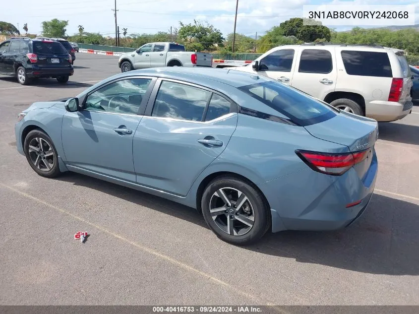 3N1AB8CV0RY242068 2024 Nissan Sentra Sv Xtronic Cvt