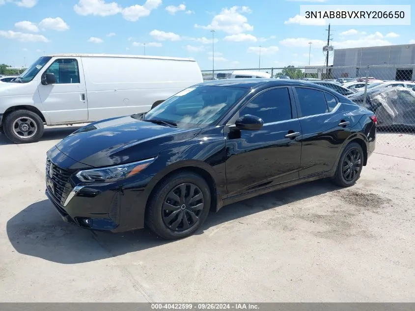 2024 Nissan Sentra S Xtronic Cvt VIN: 3N1AB8BVXRY206650 Lot: 40422599