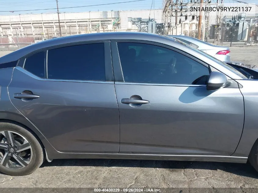 2024 Nissan Sentra Sv VIN: 3N1AB8CV9RY221137 Lot: 40430229