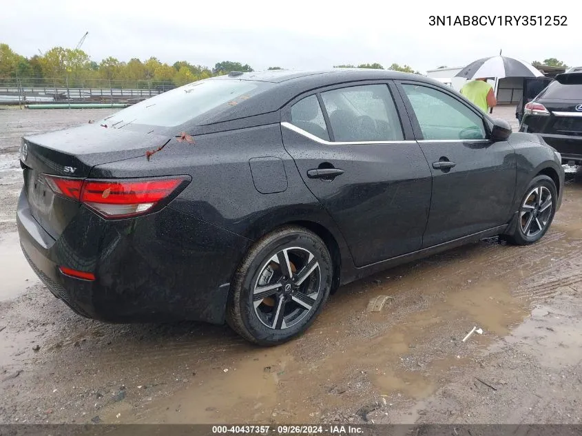 3N1AB8CV1RY351252 2024 Nissan Sentra Sv Xtronic Cvt