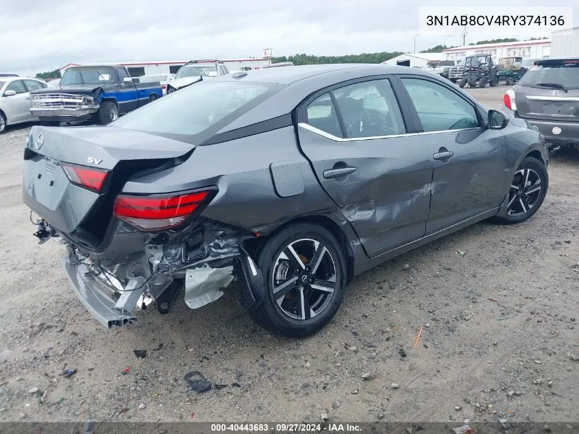 3N1AB8CV4RY374136 2024 Nissan Sentra Sv Xtronic Cvt