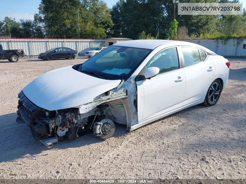 2024 Nissan Sentra Sv Xtronic Cvt VIN: 3N1AB8CV7RY203798 Lot: 40454425