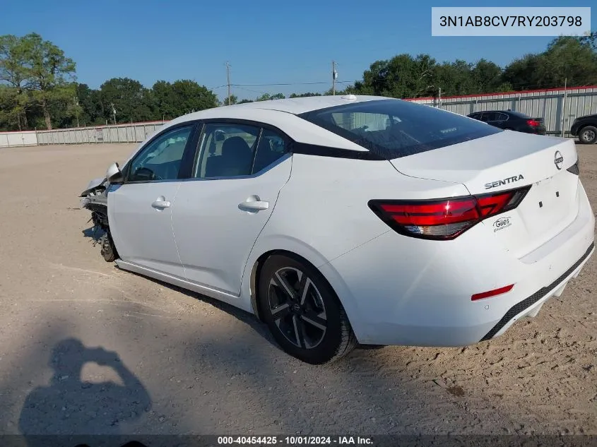 2024 Nissan Sentra Sv Xtronic Cvt VIN: 3N1AB8CV7RY203798 Lot: 40454425