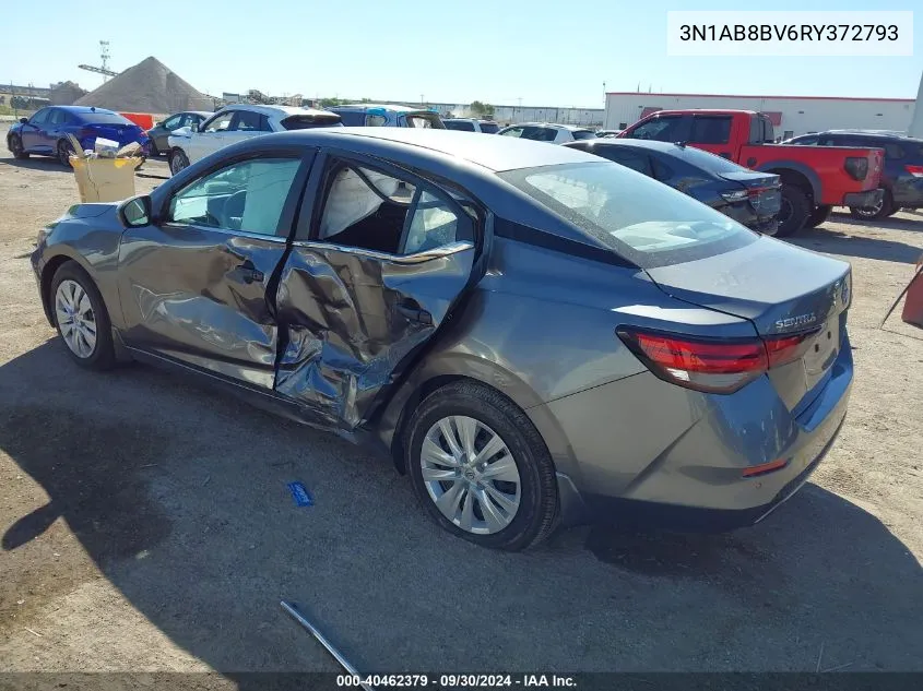 2024 Nissan Sentra S Xtronic Cvt VIN: 3N1AB8BV6RY372793 Lot: 40462379