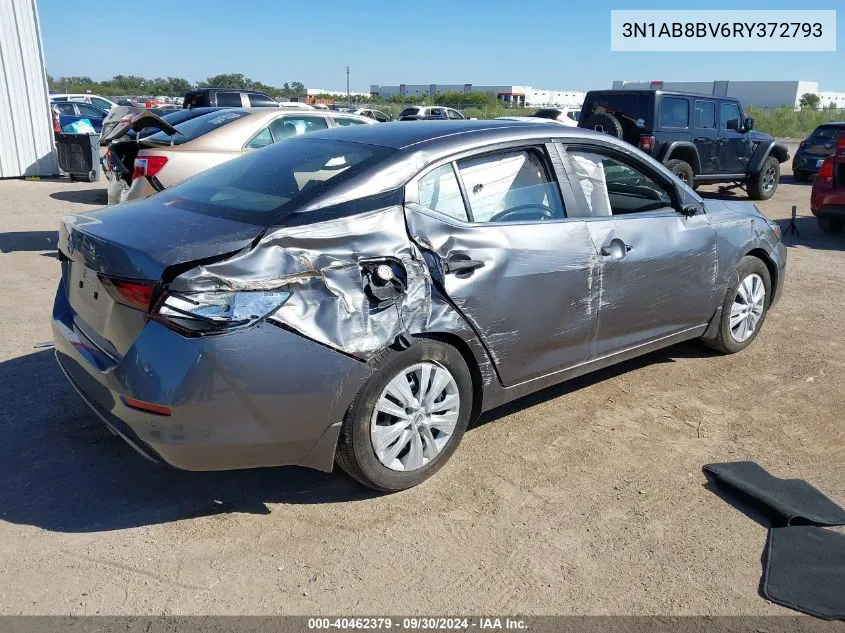 2024 Nissan Sentra S Xtronic Cvt VIN: 3N1AB8BV6RY372793 Lot: 40462379