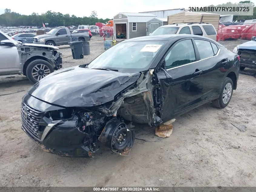 2024 Nissan Sentra S Xtronic Cvt VIN: 3N1AB8BV7RY288725 Lot: 40479587