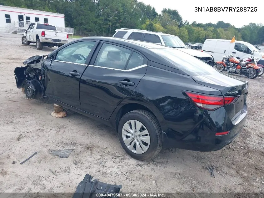 2024 Nissan Sentra S Xtronic Cvt VIN: 3N1AB8BV7RY288725 Lot: 40479587