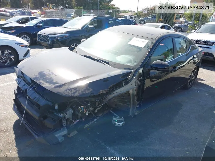 2024 Nissan Sentra Sv Xtronic Cvt VIN: 3N1AB8CV7RY384871 Lot: 40618795