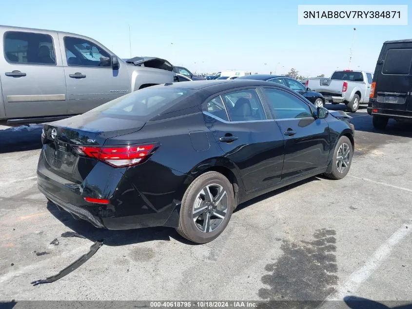 2024 Nissan Sentra Sv Xtronic Cvt VIN: 3N1AB8CV7RY384871 Lot: 40618795