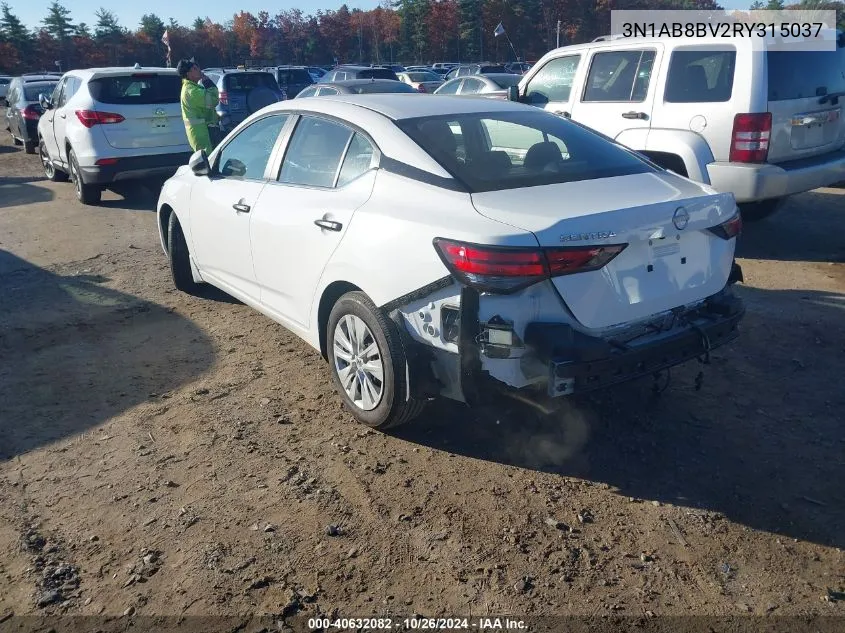 2024 Nissan Sentra S Xtronic Cvt VIN: 3N1AB8BV2RY315037 Lot: 40632082